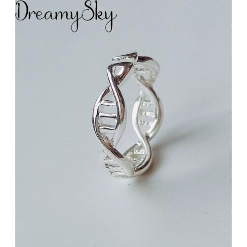 DreamySky Boho Style Silver Color Geometric Rings For Women Lady Girls Opening Rings Party Gifts Anillos 2019