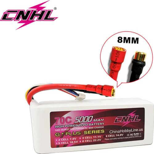 CNHL G+PLUS 5000MAH 14.8V 4S 70C Lipo Battery With Bullet Plug for Speedrun
