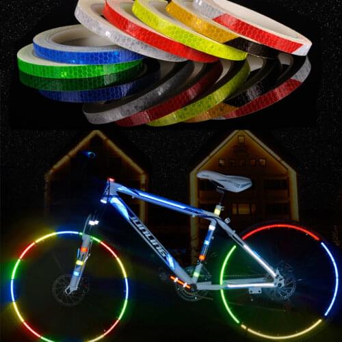 1PC 8 Meter Car Styling Reflective Stripe Tape Motorcycle Bike Body Rim Wheel Stripe Tape Stickers Decorative Blue/Red/Yellow