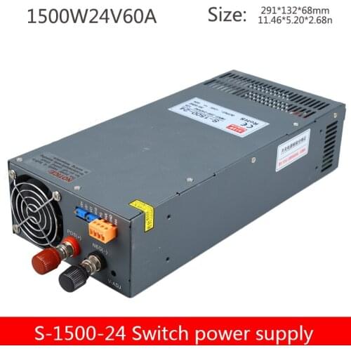 1500W high power adjustable S-1500-24V63A12V125A36V48V60V80V DC industrial control monitoring transformer