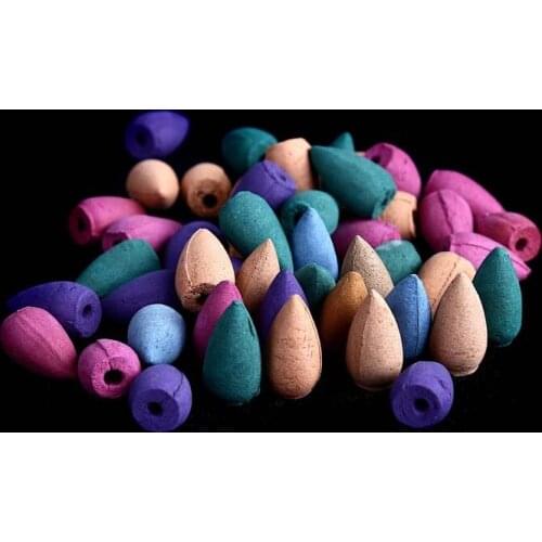 50 Pcs Incense Cones Little Monk Small Buddha Censer Backflow Incense Home Office Teahouse Home Decor EL