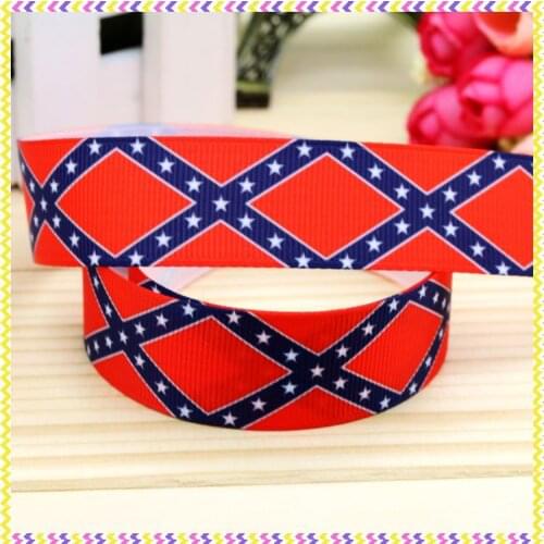 7/8'' Free shipping flag printed grosgrain ribbon headwear hair bow diy party decoration wholesale OEM 22mm B1122