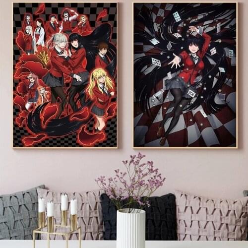 Anime Yumeko Jabami Kakegurui Canvas Painting Posters and Prints Wall Art Pictures for Living Room Home Decor Bedroom Cuadros