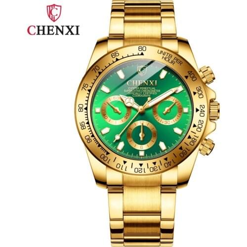 CHENXI Male Golden Wristwatches For Men Watches Casual Quartz Watch Luxury Brand Waterproof Business Clock Man Relogio Masculino