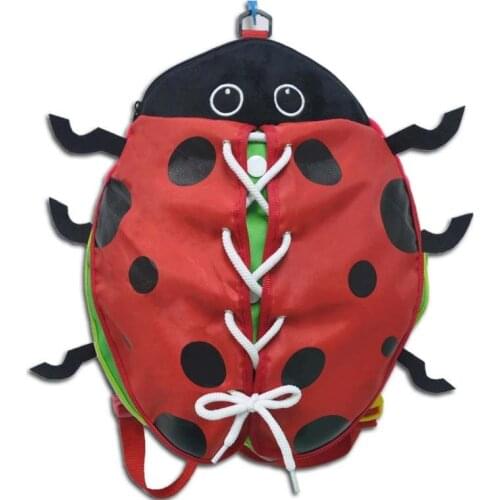 Childrens basic self-care skills training toys Nursery school teaching aids anti-stray backpack tie shoelaces buckle button
