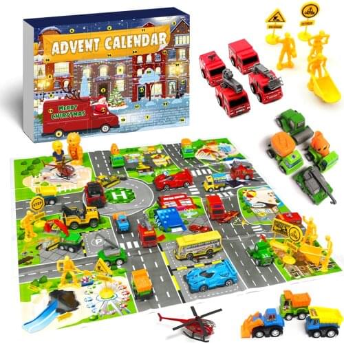 Advent Calendar Boy Car 2020, there are 24 receding vehicles as construction vehicles, fire truck racing used by sons, grandchil