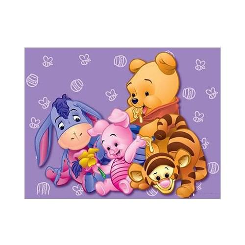 Full Square/round Diamond 5D DIY Disney Diamond Painting Kit "Winnie The Pooh Family" 3D Embroidery Cross Stitch Mosaic Decor