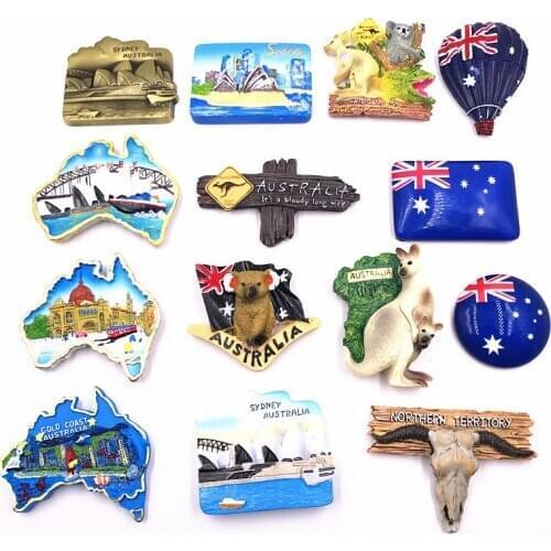 Fridge Magnet Souvenir Australian Kangaroo Koala Sydney Opera House Melbourne The Gold Coast Magnet Sticker Country Travel Decor
