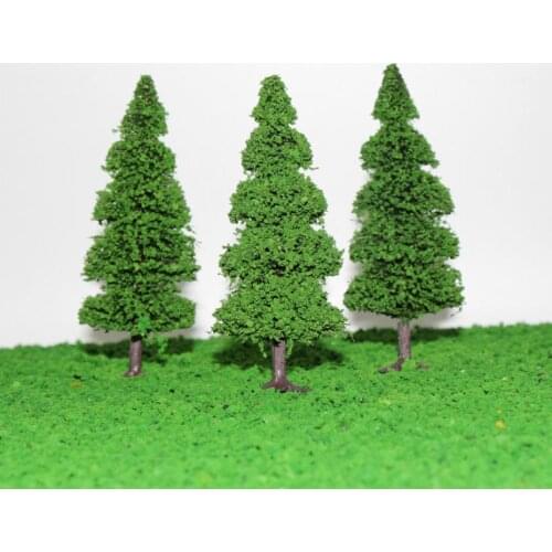 10pcs Model Train Trees Pine Railroad Scenery Layout HO OO Scale NEW model train ho scale S0405 railway modeling