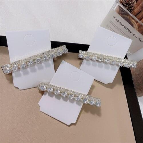 Fashion Women Rhinestone crystal Barrette hairpin flowers Hair Clips Girls delicate Ponytail Hair Accessories wholesale