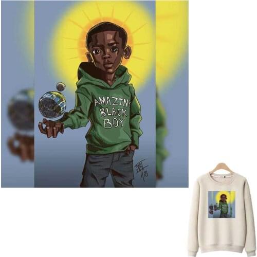 Magic Boy Patches For Clothing A-Level Washable T-Shirts Thermoadhesive Patches Fashion Iron-On Transfer For Clothing Stickers
