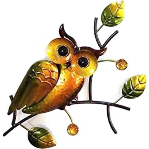 Owl Wall Decor Lovely Owl Background Metal Wall Hanging Art Home Bedroom Decorations Indoor Outdoor Garden Hanging Ornament
