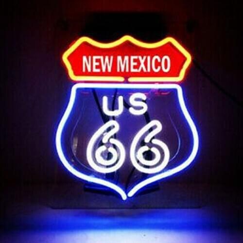 Neon Sign For New Route 66 New Mexico Road Bar Lamp resterant light Hotel custom Home decorate diner coffee Impact Attract light