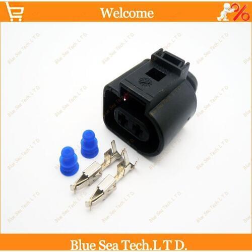 Sample,2 sets 2Pin 3.5mm female Car connector,fog lamp plug/horn Electrical connector kits for Audi VW car ect