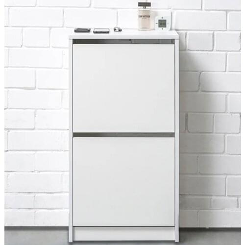 Shoe rack shoe cabinet Nordic minimalist style, comfortable, fashionable and beautiful, laminated particle board, 49x28x92.1 cm