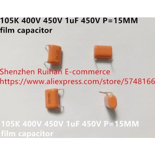 Original new 100% 105K 400V 450V 1uF 450V P=15MM film capacitor (Inductor)