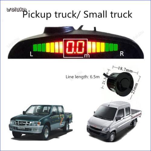 Pickup Truck Small Truck Dedicated Reversing Radar 4 Probe Crescent Screen Live Voice Buzzer Switch CD50 Q04