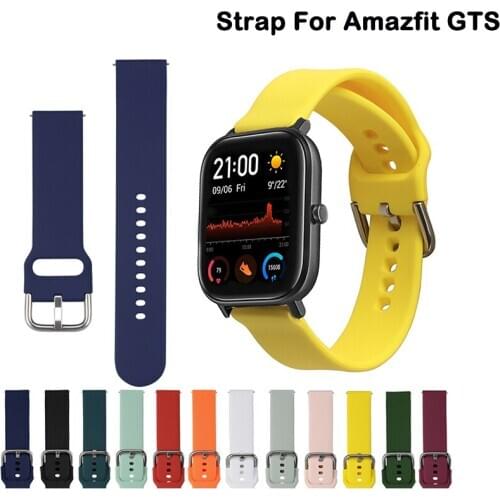 20mm Silicone Wrist Band for Huami Amazfit GTS/PoP/Bip S U Bracelet Strap for Amazfit GTS Wearable Watch Band