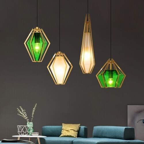 Modern bedroom industrial wind restaurant bar corridor web celebrity milk tea shop contracted diamond glass chandelier