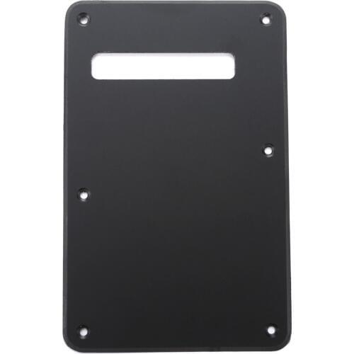 Musiclily Guitar Strat Back Plate for Fender USA/Mexican Standard Stratocaster Modern Style, 1Ply Matte Black