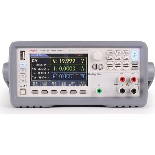 TH6201 Dual Range Programmable Linear DC Power Supply F1:20V/5A/100W,F2:8V/10A/80W,USB,RS232,GPIB (optional)