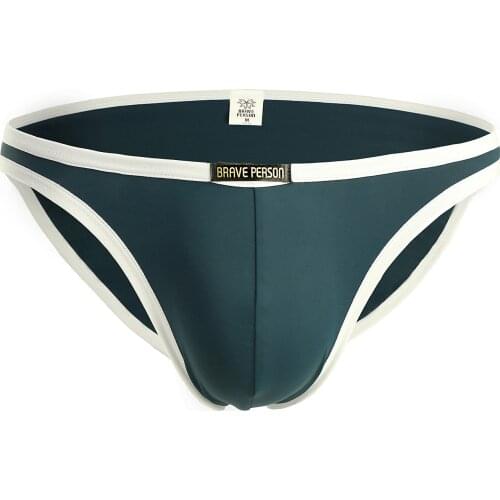 2019 Brave Person Men Briefs Underwear Sexy Breathable Briefs Nylon Panties Low Waist Underpants Slip Pouch Bulge Male Lingerie