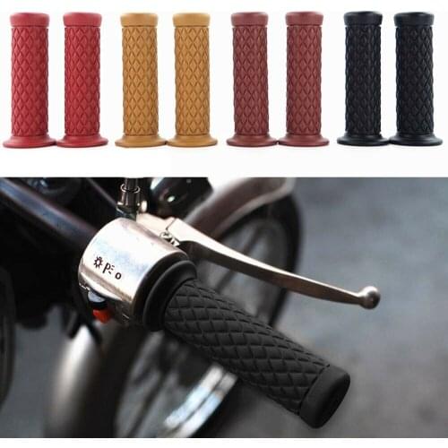 Universal Black/Orange/Brown/Red 7/8" Motorcycle Soft Rubber Handlebar Hand Grips for Honda Suzuki GSXR Yamaha Kawasaki