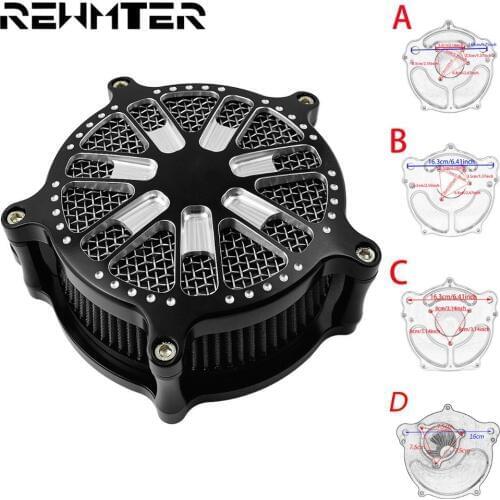 Grey Air Filter Motorcycle CNC Intake Filter System Kit Air Cleaner For Harley Touring 2017 Up Softail 2018 XL Sportster 2004-19