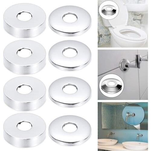 1Pcs Bathroom Shower Faucet Decorative Cover Chrome Finish Stainless Steel Water Pipe Wall Covers Kitchen Accessories