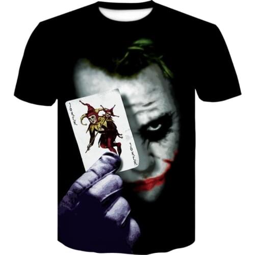 2021 Fashion 3D Printed T-Shirt Childrens wear Joker Face tshirts Clown Short Sleeve Fashion Cosplay T shirt Man / Woman Tops
