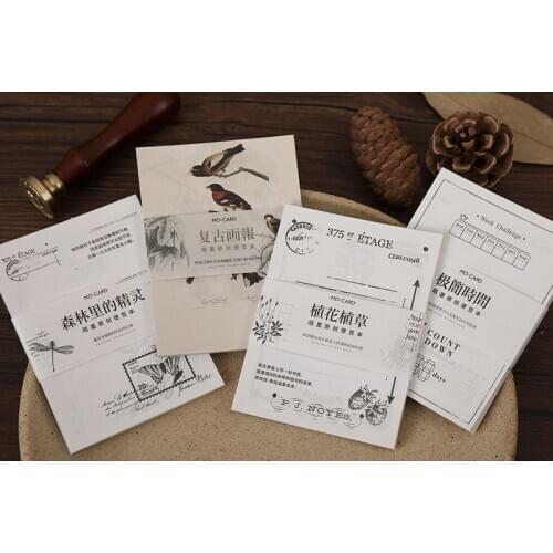 60sheets/lot Memo Pads Sticky Notes Simple retro Paper diary Scrapbooking Stickers Office School stationery Notepad