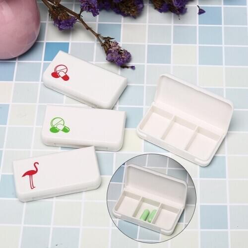 7Day Weekly Storage Pill Case 3Grids Container Tablet Sorter Box Mini Cute Medicine Organizer Health Care Pill Box Color Random