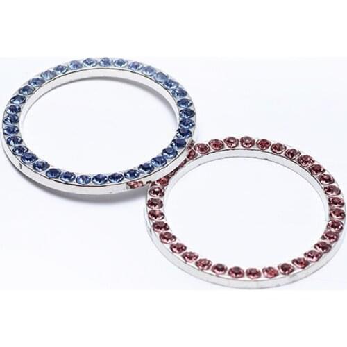 Car one-button start switch rhinestone ring decoration car sticker for Audi A-series C-series S-series SQ-series RS-series Q3 Q5