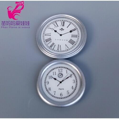 Mini doll clock for doll house diy use accessories for 1/12 1/8 bjd doll for barbie blyth dollhouse decoration