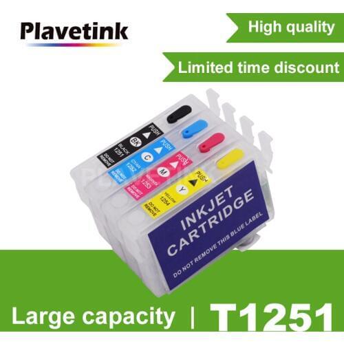 Plavetink Ink Cartridge T1251 -4 For Epson Stylus NX125 NX127 NX130 NX230 NX420 NX530 NX625 Workforce 320 323 325 520 Printer