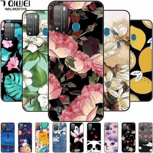 For Itel Vision 1 Pro Case 6.5'' 3D Flower Emboss Silicone Phone Cover for Itel Vision 1 L6005 Cases Vision1 1Pro Relief Soft