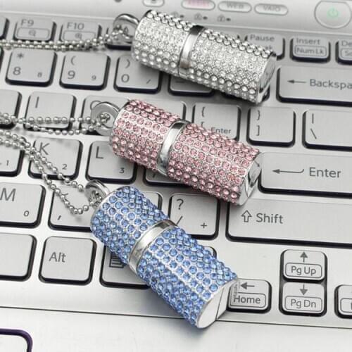 Jewelry Pendrive 2.0 Necklace Chain USB Flash Drive 64GB 128GB 16GB 32GB Pen Drive 2TB 1TB Flash USB Memory Stick Card Key Gift