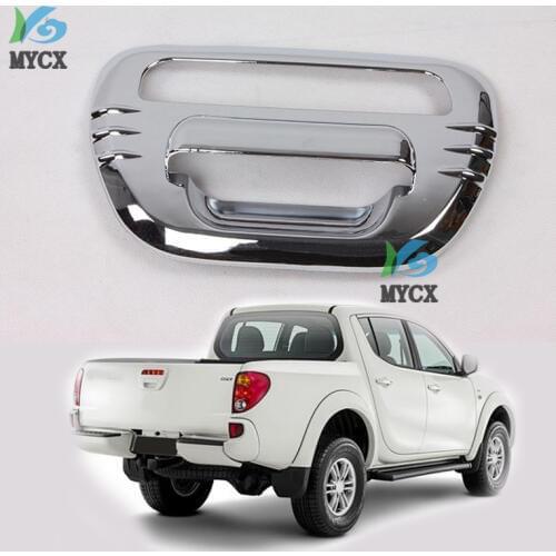 Chrome Tail Gate Cover For Mitsubishi L200 Triton 2006 - 2014 Accessories Plate Rear Gate cover For Mitsubishi L200 Triton