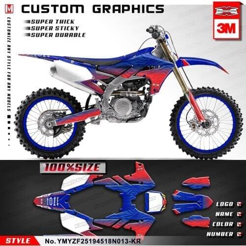 KUNGFU GRAPHICS Personalised Stickers Motocross Decals Complete Vinyl Wrap Kit for YZ450F YZ 250F 450F 2018 2019 2020 2021