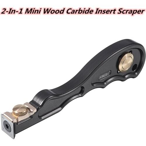 2-In-1 Mini Carbide Insert Scraper Glue Scraper Removal Aluminum Alloy Handle Woodworking Tool For Glue Removing&Wood Scraper