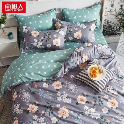 NANJIREN Home Textile Products Duvetcover&2pcs Piilowcase&1 Sheet Cartoon Casual Beathable Comfortable Cotton Bedding Set