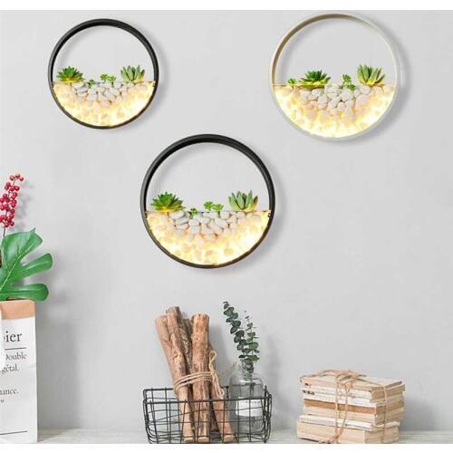 Nordic Led Plant Wall lamp Creative bedside bedroom Wall Lights Living Room Modern corridor for Home Lighting Fixtures