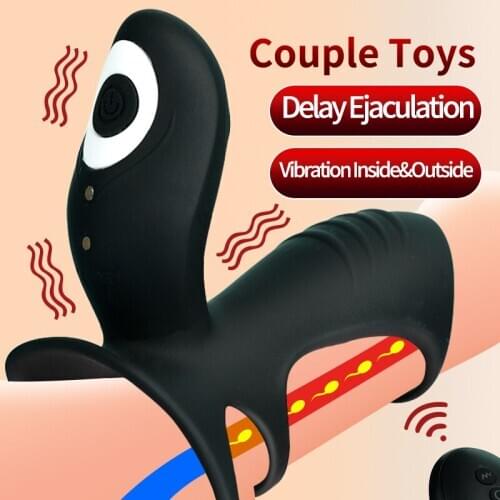 New Vibrating Penis Ring G-spot Clitoris Stimulate Massage Remote Control Vagina Vibrator Delay Ejaculation Cock Ring Sex Toy