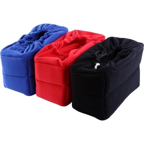 Solid Color Camera Bag Velvet Thicken Shockproof SLR Camera Liner Case Insert Partition Padded Protector Bag For Sony Canon Niko