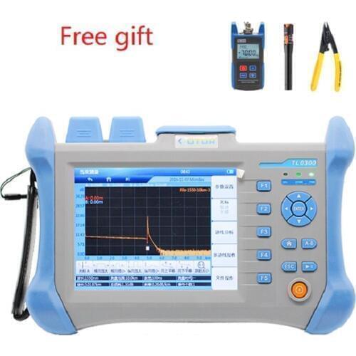 OTDR TLO-300 60-120KM FC/SC OTDR 1310/1550nm Integrated VFL 5.6 inchTouch Screen Optical Time Domain Reflectometer English menu