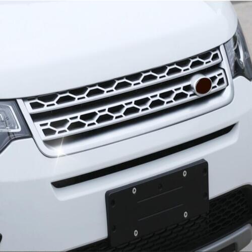 For Landrover Discovery 2015 1PCS Luxury ABS Chrome Car Front Hood Grille Grill Decorative Cover Trim Car Styling Accessories
