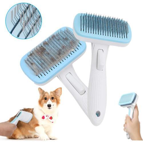 Pet Dog Brush Hair Remover Comb Self Cleaning Cat Slicker Brush Shedding Trimmer Comb for Cats Dogs Long Hair Pet Grooming Tools