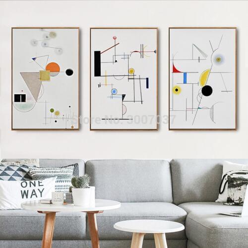 Modern Abstract Geometry Wassily Kandinsky Canvas Painting Art Poster Wall Pictures For Living Room Home Decor