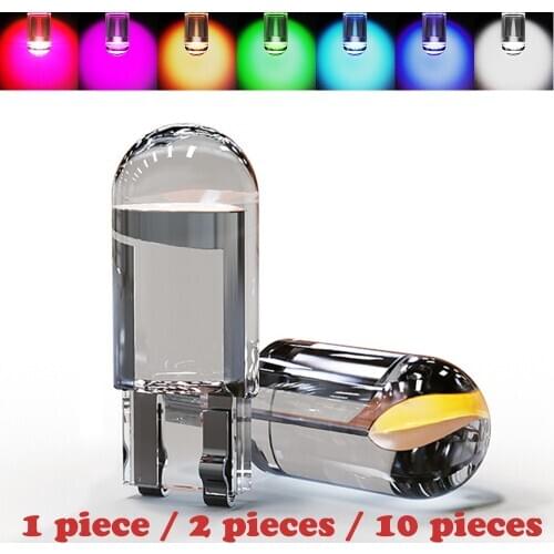 Super Bright W5W T10 LED Car light 6000K White Blue Green 7color license plate lamp Dome light Clearance Light Instrument Lights