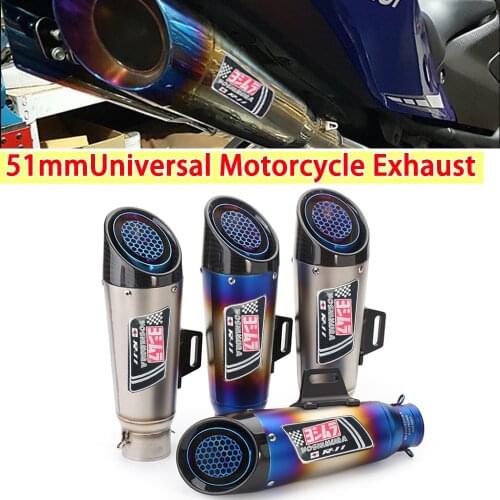 51mm Yoshimura Universal Motorcycle Exhaust Muffler Escape Moto Muffler for Yamaha R1 FZ1 for Kawasaki Ninja400 Z250 Z900 1000SX